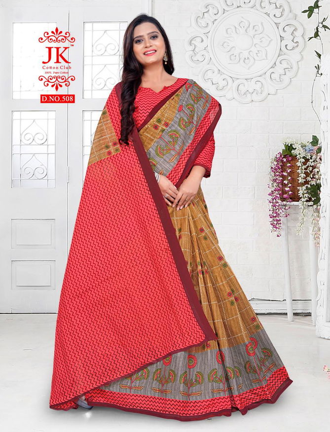 Jk Vaishali 5 Casual Wear Cotton Printed Designer Saree Collection 